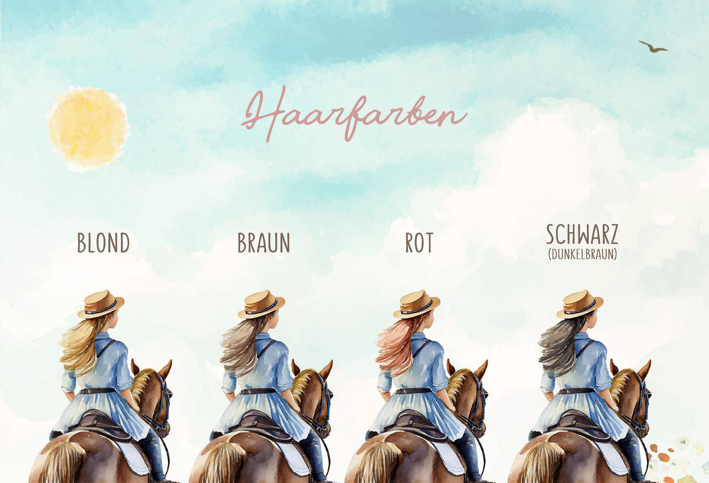 Personalisierte Meilensteintafel zur Einschulung, Meilensteinposter, Pferde
