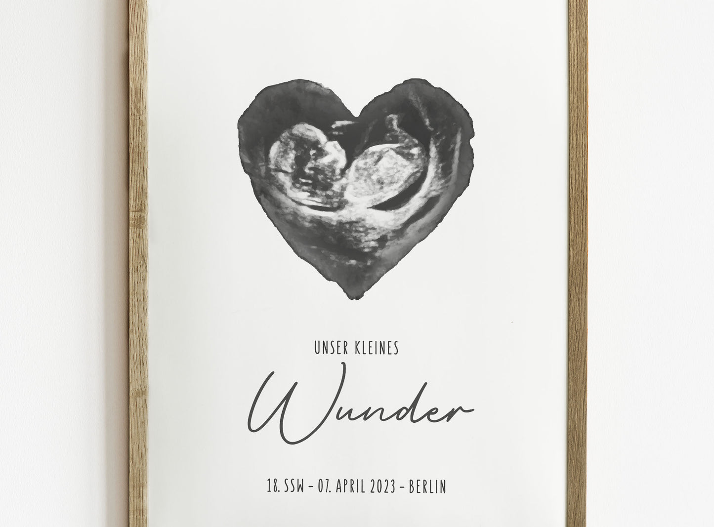 Poster Ultraschallbild personalisiert, Schwangerschaft verkünden, Babyzimmer Poster (Kopie)