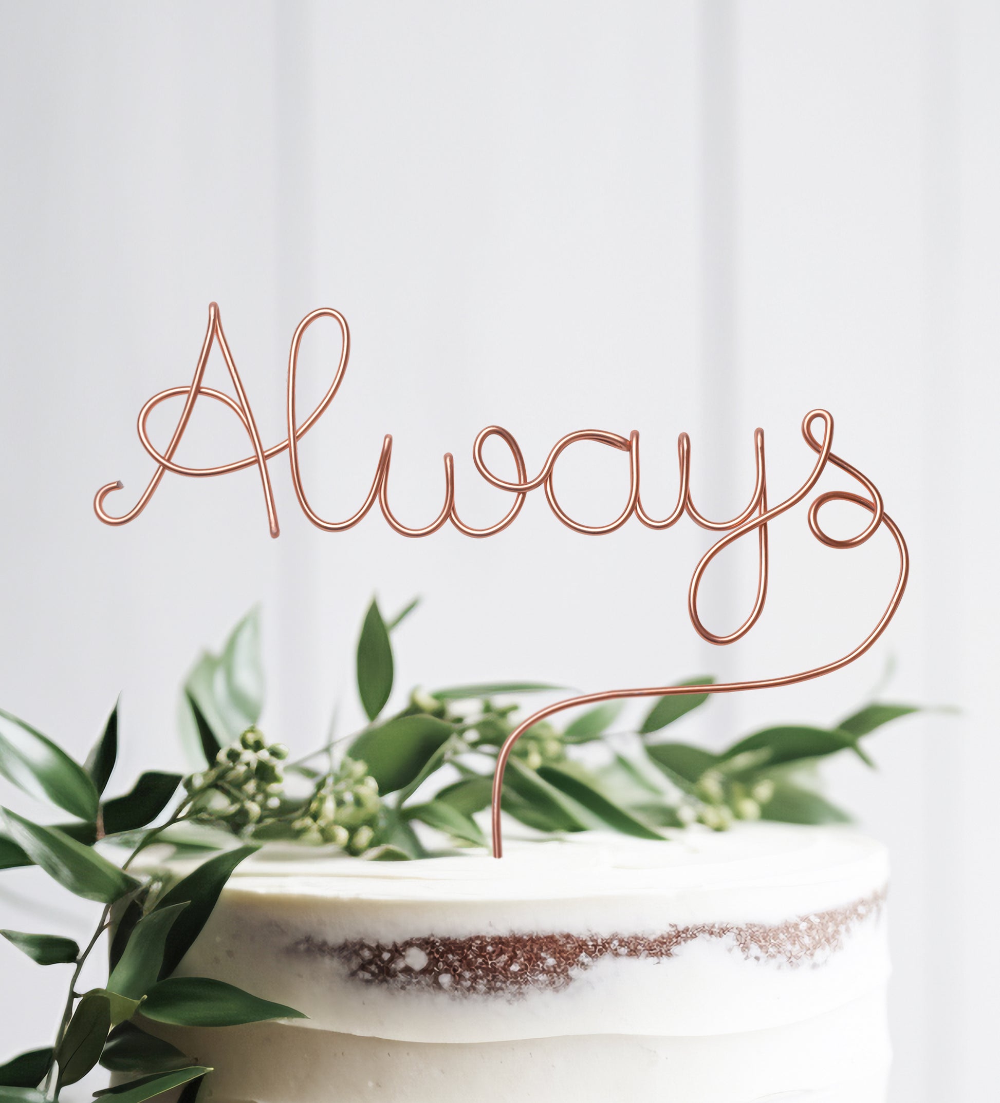 Caketopper aus Draht, Schriftzug aus Draht,Kuchenaufsatz,Tortenaufsatz, Hochzeit, Always