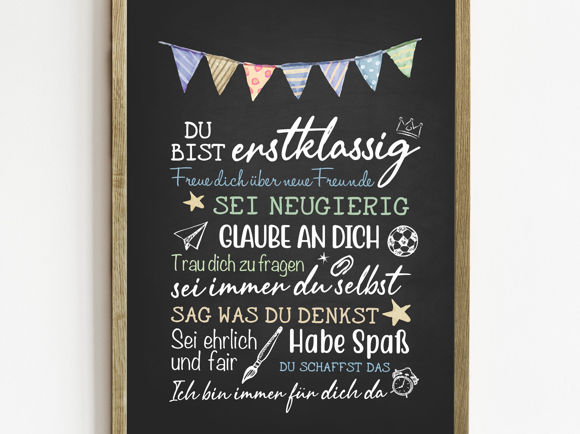 Personalisiertes Geschenk zum Schulanfang, Kreidedesign, Poster mit Sprüchen für's Schulkind 11