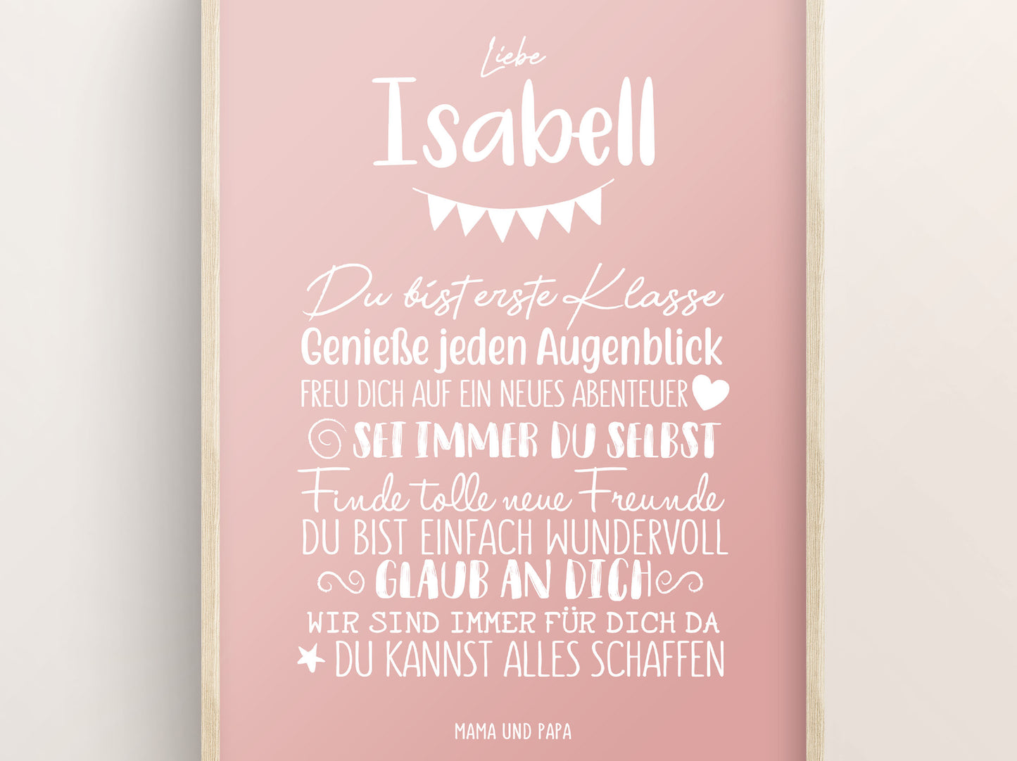 Personalisiertes Geschenk zum Schulanfang, Minimalistisch, Poster mit Sprüchen für's Schulkind 2